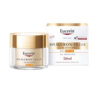 Eucerin Hyaluron-Filler + Elasticity Crema de día SPF 30 50 ml, crema facial antienvejecimiento para piel refinada, hidratante facial nutritiva SPF con ácido hialurónico y colágeno