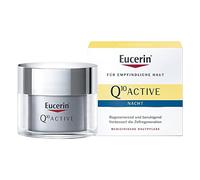 Eucerin Q10 Active - Crema facial regeneradora de 50 ml | Crema de Noche Regenera la Piel durante la Noche con Coenzima Q10 y manteca de karité, hidratante, calma la piel sensible