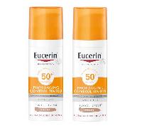 Eucerin Solar Facial Photoaging Control Fluido FPS50+ Tinted Medium 2x50 ml