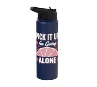 Euchre Juego de Cartas Estrategia Truco Tomando Torneo Euchre Stainless Steel Insulated Water Bottle