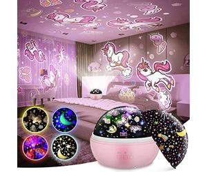 EUCOCO Luz Nocturna Infantil, Juguetes Niña 3 4 5 6 7 8 Años Unicornios para Niñas Regalo Niña 3 4 5 6 7 8 Años Proyector Estrellas Proyector Bebe Proyector Infantil