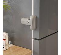 EUDEMON 1 Pack Actualizado a prueba de niños refrigerador/congelador Cerradura de la puerta Aplique a la tira de sellado máxima de 1 "(25 mm), sin necesidad de herramientas ni taladro (Gris)