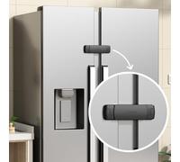 EUDEMON 1 paquete de cerradura francesa para frigorífico/congelador, se aplica a una distancia máxima de 90 mm, dos puertas para niños y bebés, fácil de instalar, sin necesidad de herramientas ni