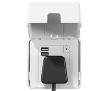EUDEMON 1 paquete de funda para enchufes eléctricos de seguridad para bebés, cubierta de enchufe grande a prueba de niños para enchufes e interruptores, fácil de instalar y usar (individual, blanco)