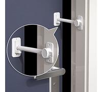 EUDEMON 1 Pieza Protector de pellizco para Puerta a Prueba de niños, manija de Palanca de Puerta Ajustable para Mascotas, Entrada fácil para gatos (Blanco)