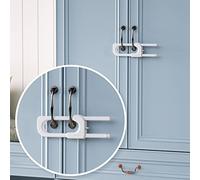 EUDEMON Paquete de 3 cerraduras de gabinete en forma de U a prueba de niños, cerradura de seguridad para bebés para pomos y asas en armario, tocador, cocina, almacenamiento, fácil de instalar