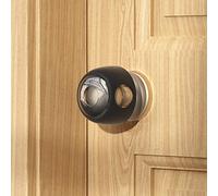 EUDEMON Paquete de 4 fundas actualizadas para perilla de puerta de seguridad para bebé, cerradura de seguridad a prueba de niños, cubierta de manija de puerta para seguridad de niños (Claer-Balck)