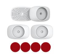 EUDEMON Protector de pared para puertas de seguridad para niños, utilizado para proteger paredes/escaleras/marcos de puertas/puertas, fácil de instalar (Blanco, 4 piezas)