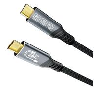 EUDOBEL 20 Gbps Cable USBC 0,5m (Cable USB C 3.2 Gen 2×2, vídeo 8K@30Hz, 4K@144Hz/ 60Hz) Cabo USBC fast charging de 240W/100W para Thunderbolt 4/3, iPhone 17, MacBook Pro, iPad, SSD, Docking station