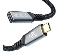 EUDOBEL 40Gbps Cable Alargador USB C 0,5m, Alargo USB 4 240W, Cable Thunderbolt Extensión 4K@144Hz 8K@60Hz para Thunderbolt 4, Thunderbolt 5, Switch, MacBook, iPad Pro, VR, SSD