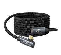 EUDOBEL 4K Cable Alargador USB C 5m, (Alargador USBC 3.2 20Gbps, PD 3.1 240W 5A, Ángulo de 90 grados) Video 8K@30Hz, 4K@144 Hz/60Hz Cable de extensión USB C para PSVR2, iPad, MacBook, Dell XPS, Switch