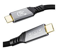 EUDOBEL 80Gbps USB C Cable Thunderbolt 5 2m, 120Gbps de ancho de banda de vídeo, PD 3.1 240W, vídeo 16K@30Hz 8K@60Hz, 12-bit de profundidad de color Compatible con Mac mini M4 Pro, Thunderbolt 4, SSD