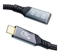 EUDOBEL Alargador USB C 1m, USB 4 40Gbps Alargador Thunderbolt 8K@60Hz 4K@144Hz, Cable USB Tipo C Extension 240W para Thunderbolt 4, Thunderbolt 5, Switch, MacBook, iPad Pro, VR, SSD