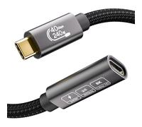 EUDOBEL Cable Alargador USB C 2m,240W USB Tipo C Macho a Hembra PD 3.1 Carga Cable Extensión USB 4 40Gbps 8K@60Hz Compatible con Thunderbolt 4/3,MacBook Pro Air M2 M1,para Samsung Galaxy S24/S23