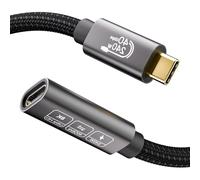 EUDOBEL Cable Extensión USB C 1m,USB 4 40Gbps Vídeo 8K@60Hz,Alargador USB C Thunderbolt 4 Carga Rápida 240W,Compatible con Thunderbolt 3,Macbook Pro,iPhone 15/Plus/Pro/Pro Max,Galaxy S24/S23/22