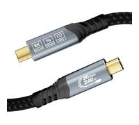 EUDOBEL Cable USB C 2 m (USB 3.2 Gen 2×2, Cable de datos 20Gbps, PD3.1 240W/100W) vídeo 4K@144 Hz/ 60Hz, 8K@30Hz Cable USBC a USBC para Monitor, Thunderbolt 4/3, MacBook, iPad, iPhone 17, Switch