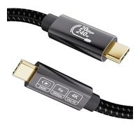 EUDOBEL Cable USB C a USB C 1m,USB C 3.2 Gen2 4K@144Hz 5K@60Hz,Datos 20Gbps Cable USB C 240W 48V/5A para Thunderbolt 4/3,iPhone16,iPhone15,Switch,MacBook,USB C Monitor,SSD,VR