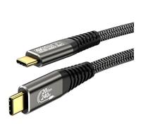 EUDOBEL Cable USB C de 20 Gbps, 3 m, USB C a USB C, cable de vídeo 4 K @ 144 Hz, 5 K @ 60 Hz, PD 3.1 240 W 48 V/5 A, USBC 3.2 Gen2 x 2 cables de datos para Thunderbolt 4, Thunderbolt 3, iPhone 16/15