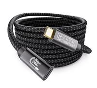 EUDOBEL Largo Alargador USB C 5m,Cable Alargador USB C 3.2 240W 48V/5A 4K@144Hz 5K@60Hz,Cable Extension USB Tipo C 20Gbps Macho a Hembra para Thunderbolt 4,Switch, MacBook, SSD,iPhone16,iPhone15