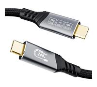 EUDOBEL USB C 80Gbps Thunderbolt 5 1m, 120Gbps de ancho de banda de vídeo, PD 3.1 240W, vídeo 16K@30Hz 8K@60Hz, 12-bit de profundidad de color Compatible con MackBook Pro 14 M4 Pro/Max, Thunderbolt 4