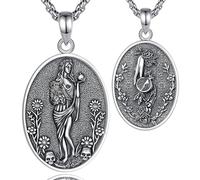 EUDORA Harmony Ball Collar de Diosa Griega Perséfone Plata de Ley 925 para Mujer, Colgante Perséfone Diosa Griega de la Primavera y la Vegetación del Inframundo Joyería Regalos para Mujer, 20"+2"