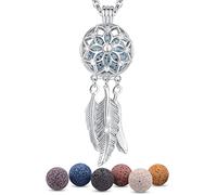 EUDORA Harmony Ball Collar Mujer Atrapasueños Colgante Difusor Aromaterapia Colgante Aceites Esenciales Aromaterapia Collares Aromaterapia Difusor Perfume Personalizado Bisutería Mujer, 7PCS, 24"