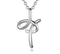 EUDORA Harmony Ball Collares Mujer Colgantes Iniciales Letras H Plata de ley 925 26 Alfabeto Inicial Nombre Cadena Collar Joyería Muchacha, Regalos Originales para Mujer Hermana Madre Abuela, 45,7cm