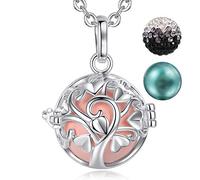 EUDORA Harmony Ball Llamador de Angeles Embarazada, Arbol de la vida Colgantes Mujer Carillón Música Cadena con Colgante de Bola Relicarios de la Campana de Regalo del día de la Madre