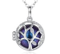 Eudora Harmony Ball Llamador de Angeles Embarazada, Colgantes Mujer Carillón Música Cadena con Circonita Cúbica y Diseño árbol de Armonía, 76,2 cm