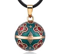 EUDORA Harmony Ball Vintage Bisuteria Collar de Mujer, Llamador de ángeles Embarazada, Colgantes de Mujer Primer Embarazo Mamá Amigo Hermana Esposa Mejor Regalo, 114,3CM