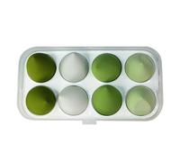 EUDUQ 8 Piezas Esponja de maquilhagem,Beauty Blender,Esponjas desmaquillantes,Esponja de maquillaje lavable sin látex,Adecuado para bases Líquida,Protetor Solar e Creme color verde