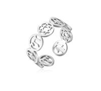 EUEAVAN Anillo de estrella de David Chai para mujer, ajustable, mano de Hamsa, anillo de protección judía, amuleto de protección hebrea, fe hebrea, cábala, joyería de bendición, regalo de Israel