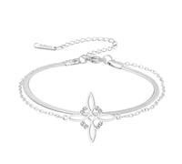 EUEAVAN Brujas Nudo Pulsera Nudo Celta Tobillera Nudo De Bruja Buena Suerte Triquetra Trinidad Amuleto Wiccan Joyería Regalos irlandeses para las mujeres (plata 2)