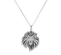 EUEAVAN Collar Colgante León Cadena de Acero Inoxidable Clásico Animal Rey Joyería para Mujeres Hombres Niñas Niños