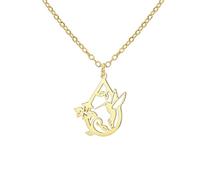 EUEAVAN Collar colibrí para mujer Acero inoxidable Colgante en forma de pájaro llorón Joyas con motivos florales y animales Regalo conmemorativo (Oro)