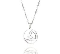 EUEAVAN Collar con colgante de gimnasta inspiradora Ballet Bailarina Deportes Danza Solo USA Gimnasia Gargantilla Equipo Joyería Niña Mujer Entrenadora Hija, Acero inoxidable, No es una piedra