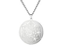 EUEAVAN Collar con diseño de mandala de los 7 chakras, Buda, hindú, Reiki, OM OHM AUM, colgante de armonía espiritual, símbolos sánscritos, talismán, budista, hinduismo, joyería religiosa, yoga