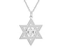 EUEAVAN Collar Con Estrella De David Y Tetragramma Yhvh Yhwh Geova Yahweh Collar Judío Biblia Nombres De Dios Colgante Israel Joyas Judías Hanukkah Oraciones Regalo Para Mujer