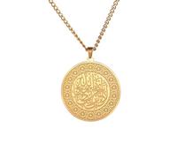EUEAVAN Collar de Alá con colgante islámico ayatul kursi protección del Corán Asma - Ul - Husna collar de caligrafía árabe escritura musulmana religiosa joyería islámica, regalo para mujeres y
