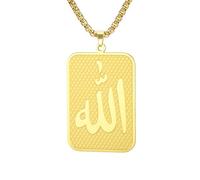 EUEAVAN Collar de Alá con colgante islámico ayatul kursi protección del Corán Asma - Ul - Husna collar de caligrafía árabe escritura musulmana religiosa joyería islámica, regalo para mujeres y