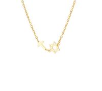 EUEAVAN Collar de cruz de estrella de David para mujer, hexagrama de seis puntas, colgante de estrella judía, cruz de Cristo, joyería religiosa cristiana, regalo de Israel Hanukkah, Medium, Acero