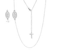 EUEAVAN Collar de cruz de la Virgen María para mujer, Virgen de Guadalupe, Nuestra Señora de Guadalupe, collar de la Madre María, colgante de medalla milagrosa, amuleto cristiano, joyería de fe