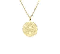 EUEAVAN Collar de diosa egipcia Isis con colgante de cruz Ankh clave de la vida del antiguo ojo egipcio de Horus, amuleto de protección, joyería religiosa, regalo para mujeres y hombres, Medio, Acero