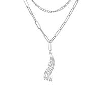 EUEAVAN Collar de notas musicales para mujer, colgante de clave de sol, joyería musical, regalo inspirador para amantes de la música, músicos, profesores, Medio, Acero inoxidable, Sin piedra preciosa