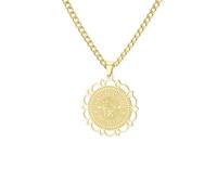 EUEAVAN Collar de San Cristóbal para mujer, colgante de cruz de San Cristóbal para mujer, amuleto de viaje, joyería católica, religiosa, sagrada Biblia, regalo de fe, Medio, Acero inoxidable, Sin