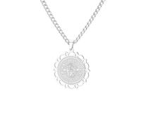 EUEAVAN Collar de San Cristóbal para mujer, colgante de cruz de San Cristóbal para mujer, amuleto de viaje, joyería católica, religiosa, sagrada Biblia, regalo de fe, Medio, Acero inoxidable, Sin