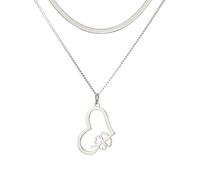 EUEAVAN Collar de trébol de cuatro hojas, colgante de corazón de trébol verde, nudo celta de la buena suerte, joyería de amistad, accesorios del día de San Patricio, regalo irlandés para mujer