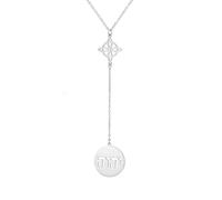 EUEAVAN Collar Nudo de Bruja Jehová Nudo De Bruja YHVH YHWH Yeshua Tetragrammaton Pentagrama Colgante Salomón Wicca Amuleto Religiones Joyería Wicca Regalo (Nudo de bruja 2, Collar en Y de plata 9)