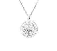 EUEAVAN Collar pentagrama Tetragrammaton para mujer YHVH YHWH Jehová Colgante pentáculo Yeshua Oración bendita Nombres hebreos de Dios Amuleto Wicca Joyería regalo para cristiano, Medium, Acero