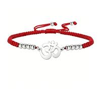 EUEAVAN Hindú OM OHM AUM Sánscrito Símbolos Espiritual Pulsera suerte Pareja Encanto Jade Hilo Bangle Yoga Amuleto Tobilleras Accesorios de Joyería